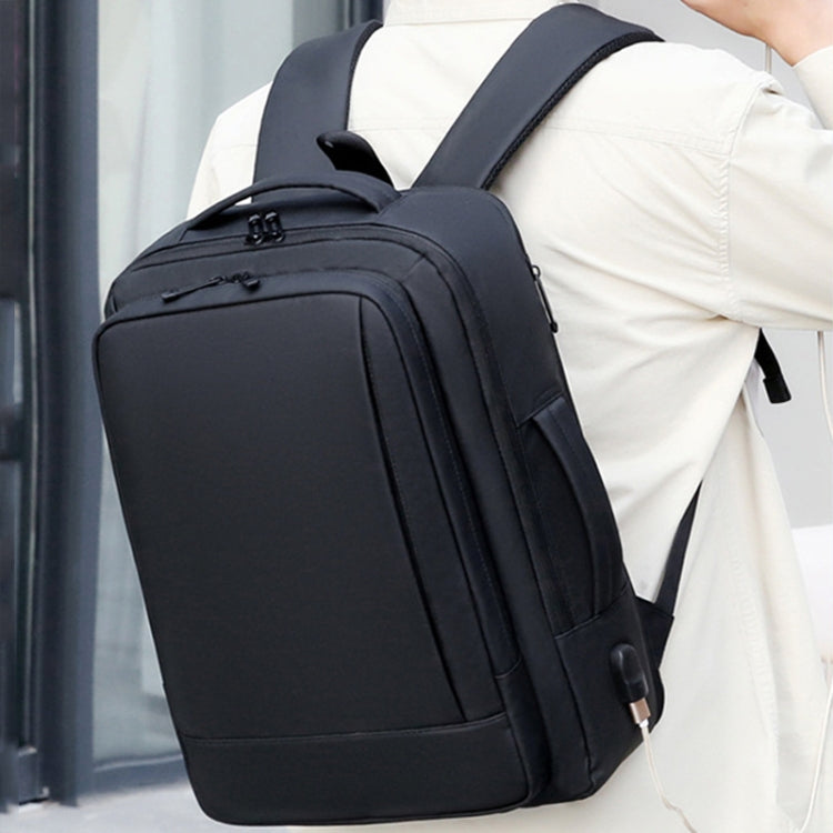 Expandable Business Waterproof Laptop Backpack With USB Port