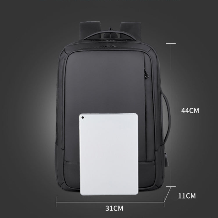 Expandable Business Waterproof Laptop Backpack With USB Port