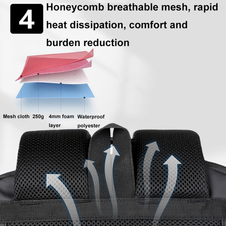 Expandable Business Waterproof Laptop Backpack With USB Port