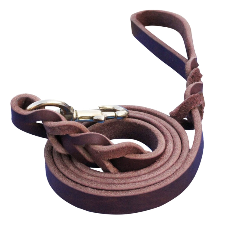 Pet Outing Cowhide Towing Leash Dog Training Harness