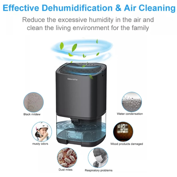 1L 36W Air Dehumidifier for Home Damp Drying Clothes with 7 colors Light