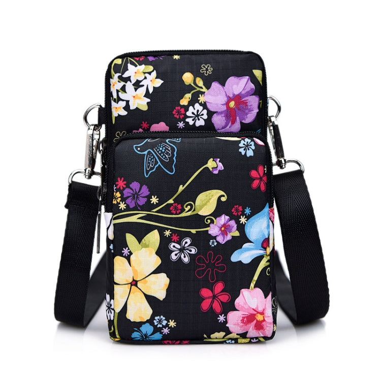 Printed Crossbody Mobile Phone Bag Mini Wallet With Arm Band
