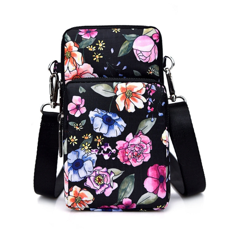 Printed Crossbody Mobile Phone Bag Mini Wallet With Arm Band