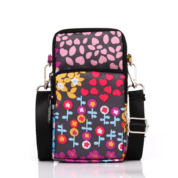 Printed Crossbody Mobile Phone Bag Mini Wallet With Arm Band