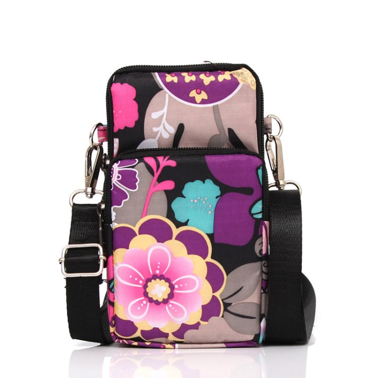 Printed Crossbody Mobile Phone Bag Mini Wallet With Arm Band