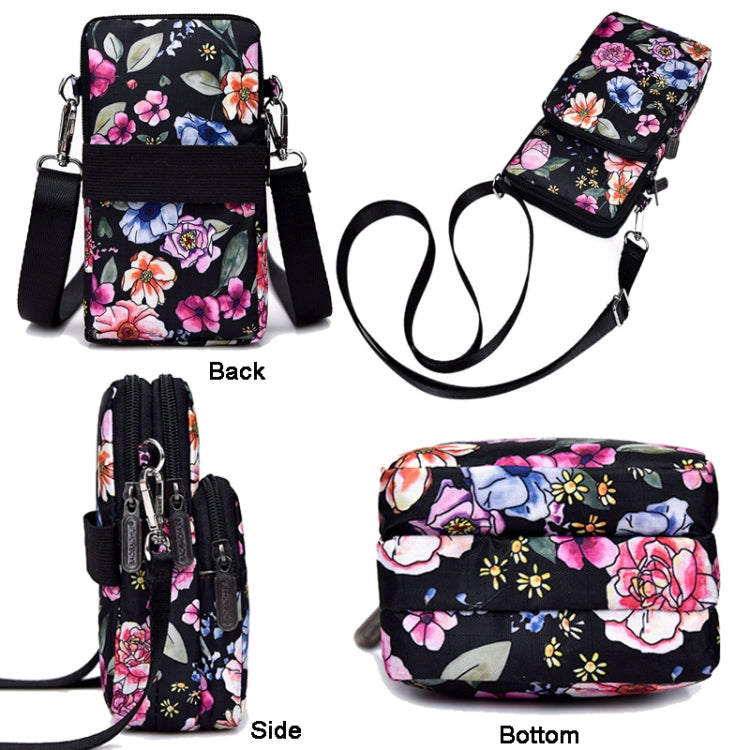 Printed Crossbody Mobile Phone Bag Mini Wallet With Arm Band