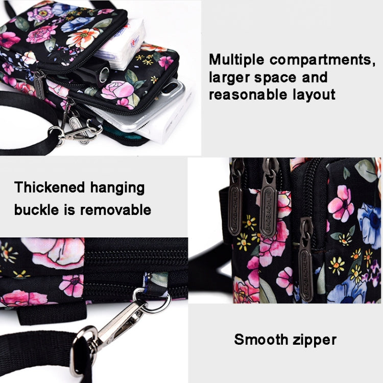 Printed Crossbody Mobile Phone Bag Mini Wallet With Arm Band