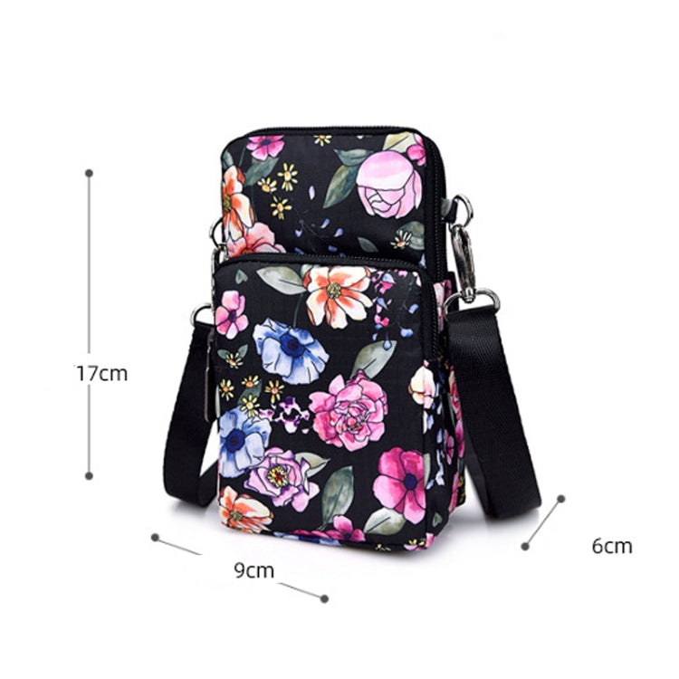 Printed Crossbody Mobile Phone Bag Mini Wallet With Arm Band