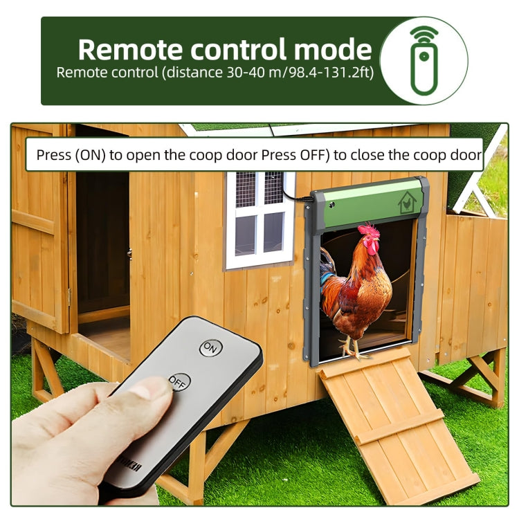 Solar Powered Automatic Chicken Coop Door 4 Modes Automatic Chicken Door with Remote Control