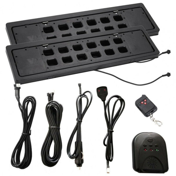 EU Standard Front Rear Car License Plate Flip Blind Protective Cover