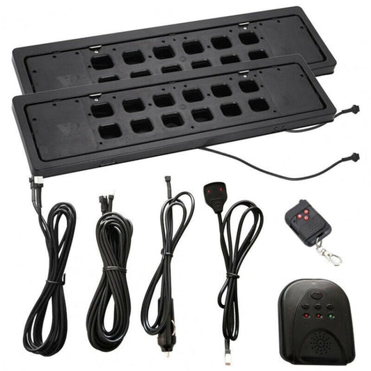 EU Standard Front Rear Car License Plate Flip Blind Protective Cover