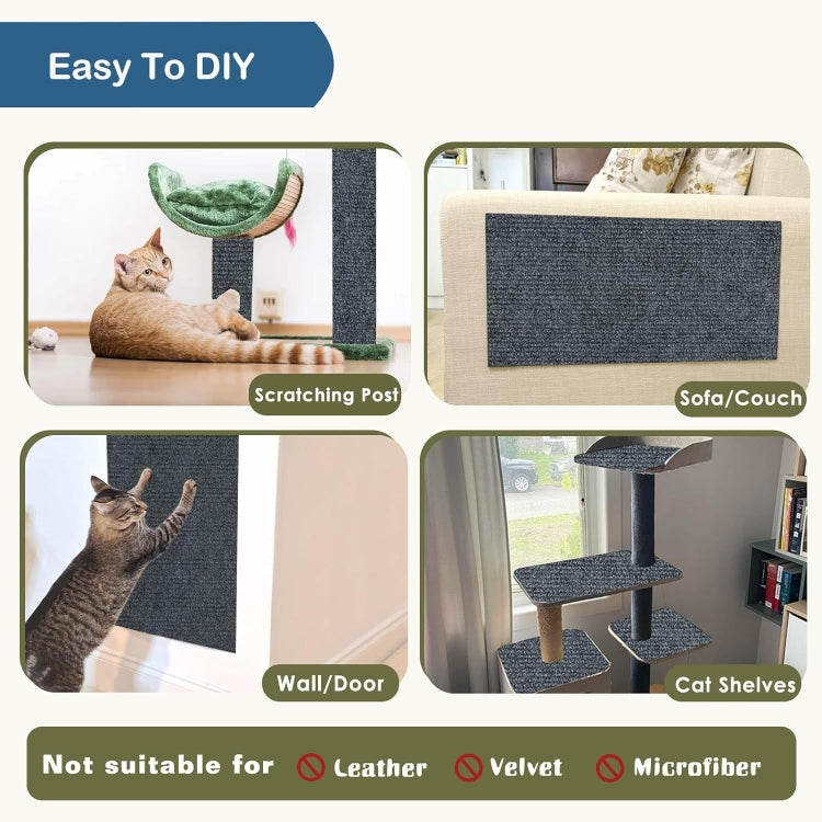 Trimmable Self-Adhesive Cat Scratching Mat DIY Climbing Cat Scratcher