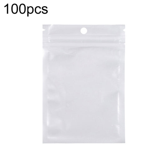 100pcs Pearlescent Film Packaging Ziplock Bag Translucent Plastic Self-Sealing Bags