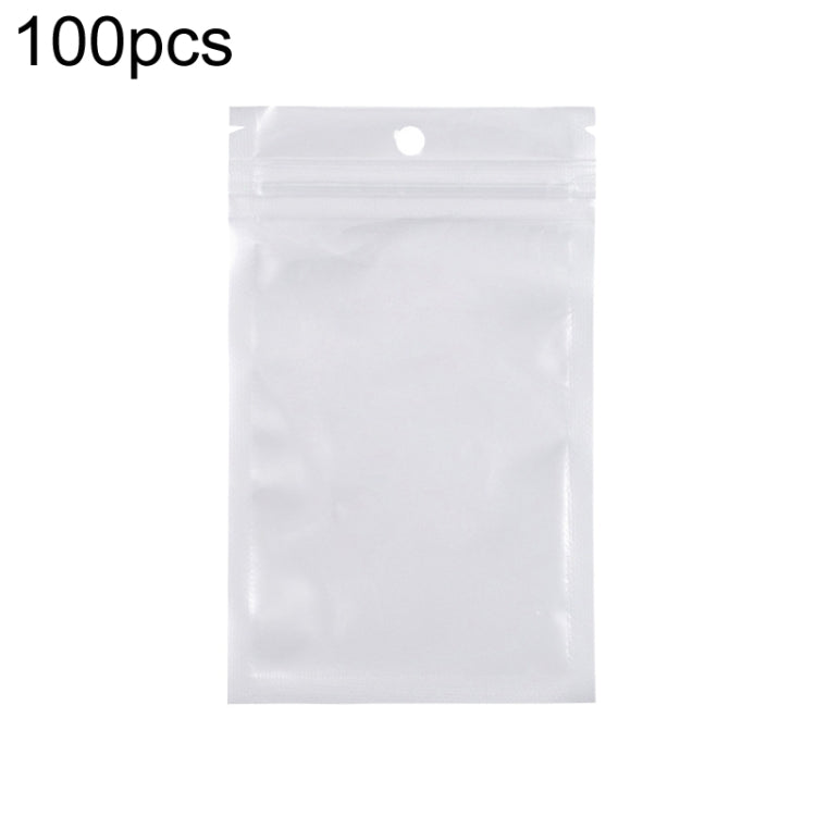 100pcs Pearlescent Film Packaging Ziplock Bag Translucent Plastic Self-Sealing Bags