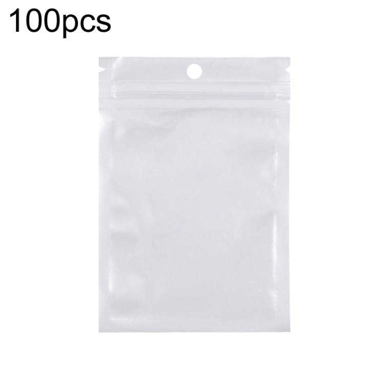 100pcs Pearlescent Film Packaging Ziplock Bag Translucent Plastic Self-Sealing Bags