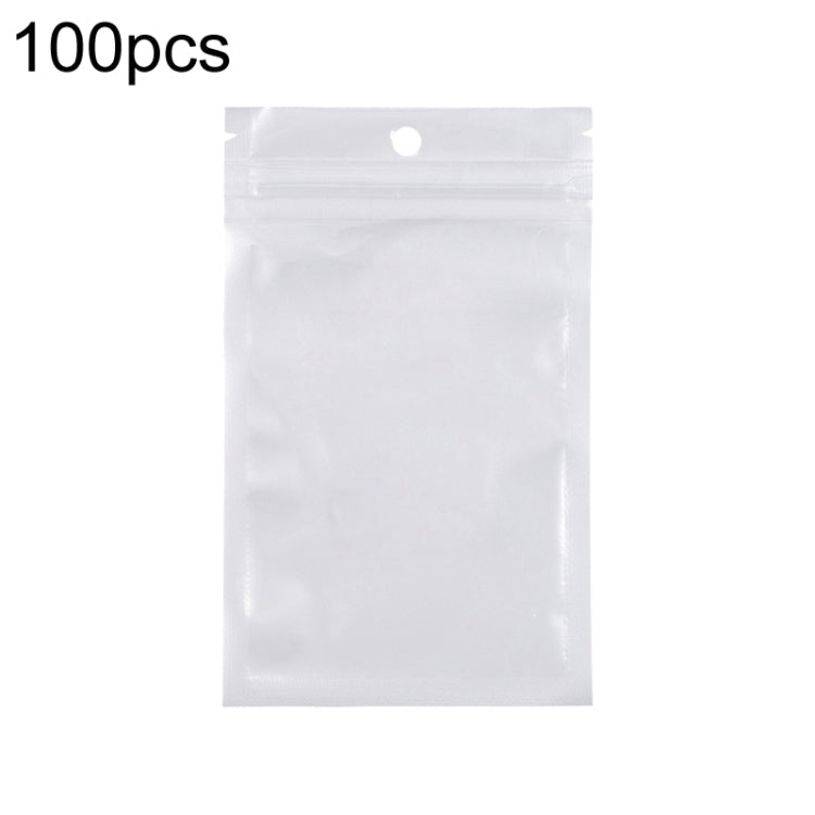 100pcs Pearlescent Film Packaging Ziplock Bag Translucent Plastic Self-Sealing Bags