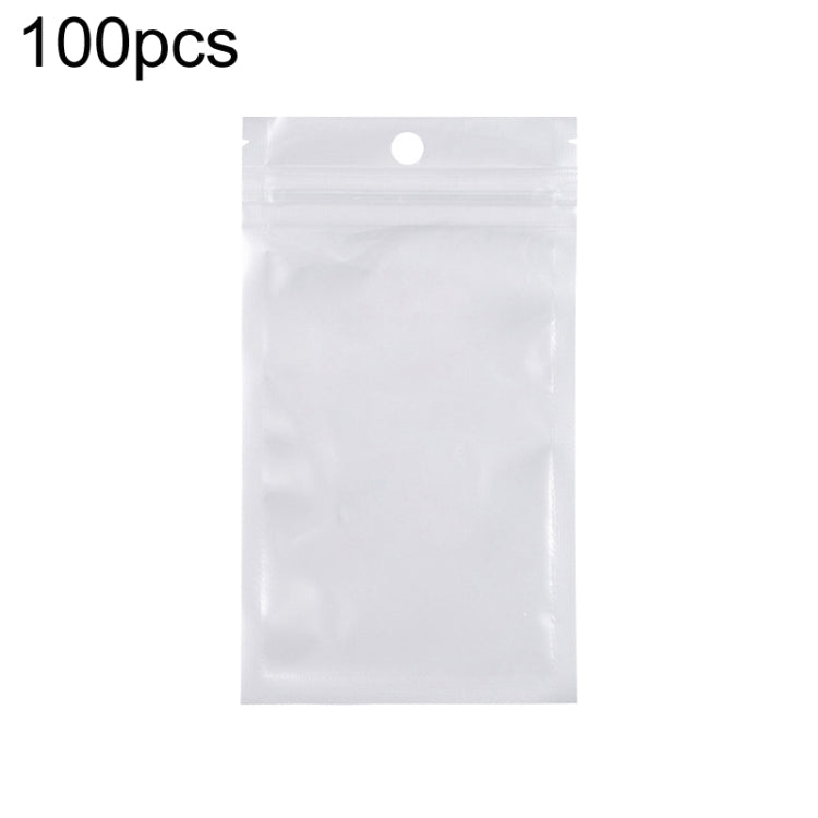 100pcs Pearlescent Film Packaging Ziplock Bag Translucent Plastic Self-Sealing Bags