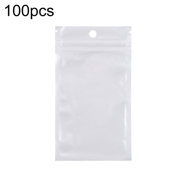 100pcs Pearlescent Film Packaging Ziplock Bag Translucent Plastic Self-Sealing Bags