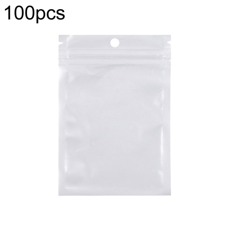 100pcs Pearlescent Film Packaging Ziplock Bag Translucent Plastic Self-Sealing Bags