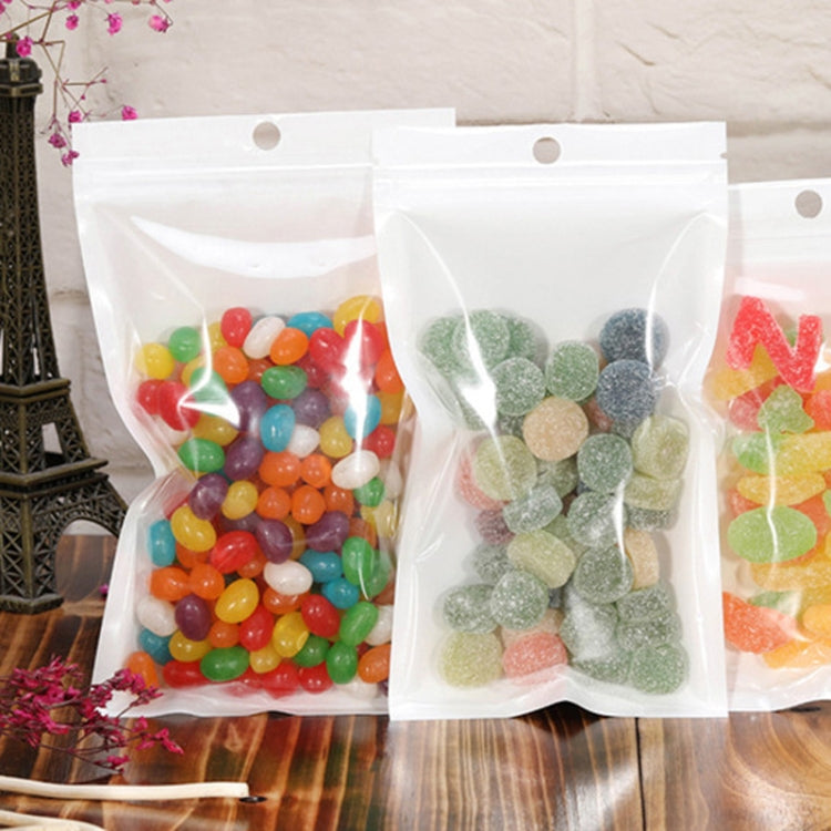 100pcs Pearlescent Film Packaging Ziplock Bag Translucent Plastic Self-Sealing Bags