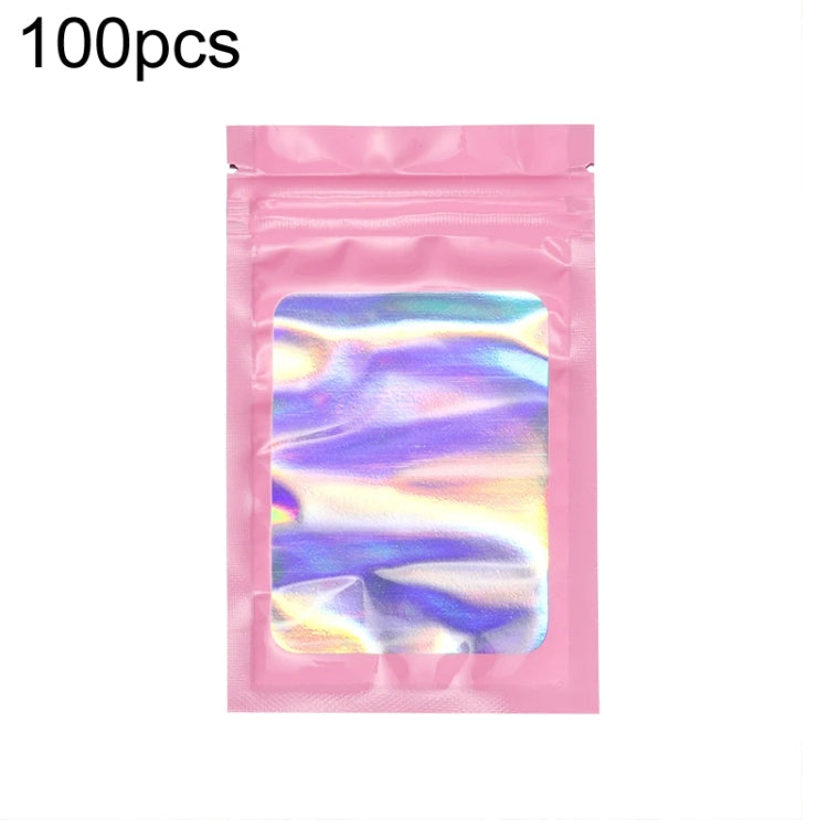 100pcs Laser Shaded Self-Sealing Bag Jewelry Closure Packaging Bags