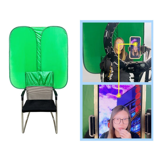 Live E-sports Double-sided Background Cutout Green Screen For Chair