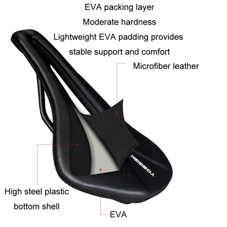 TOSEEK Bicycle Wide Seat Cushion Shock Absorption Comfortable Saddle