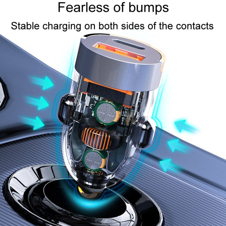 Vehicle Mini Invisible Dual-Port Charger Car Cigarette Lighter