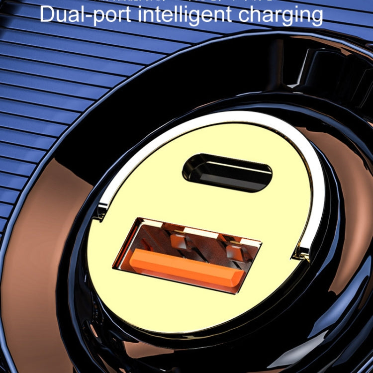 Vehicle Mini Invisible Dual-Port Charger Car Cigarette Lighter