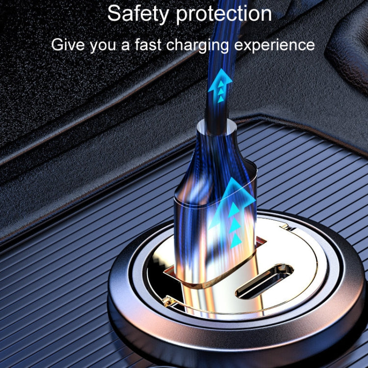 Vehicle Mini Invisible Dual-Port Charger Car Cigarette Lighter