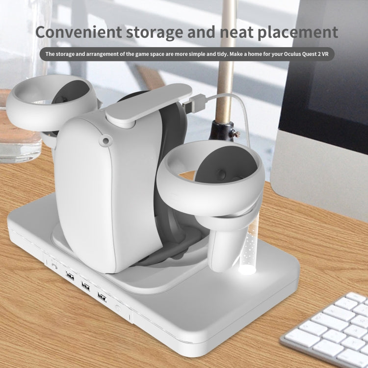 For Meta Quest 2 Desktop Bracket VR Glasses Wireless Charger Colorful Light Emitting Base