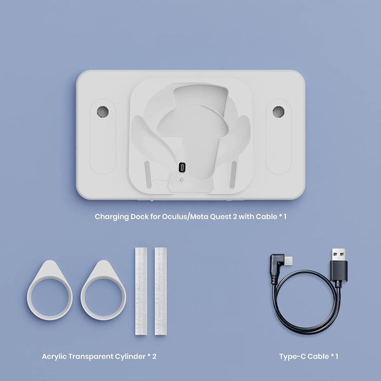 For Meta Quest 2 Desktop Bracket VR Glasses Wireless Charger Colorful Light Emitting Base