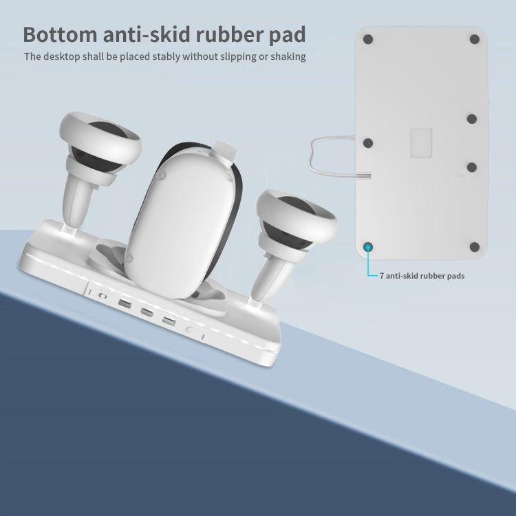 For Meta Quest 2 Desktop Bracket VR Glasses Wireless Charger Colorful Light Emitting Base