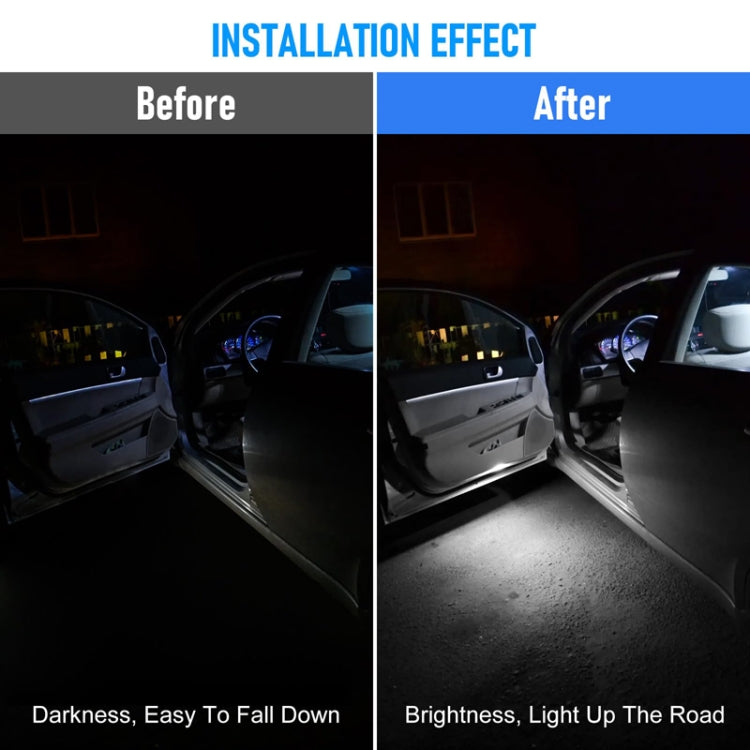 Car Universal Wiring Free Warning Lights Night Anti-Collision And Anti-Tailgating Lamp