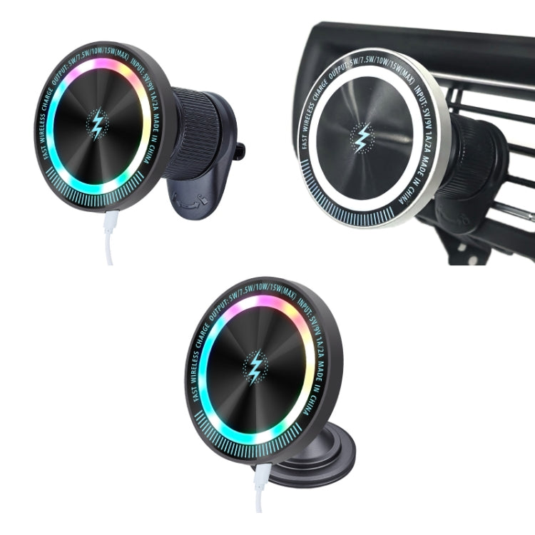 Magsafe 15W Magnetic Colorful Light Wireless Charging Mobile Phone Holder