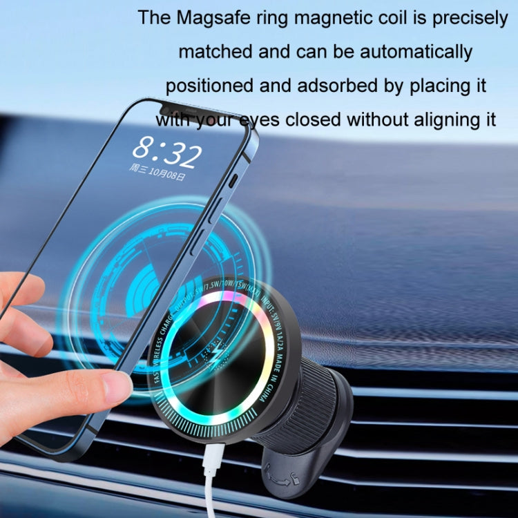 Magsafe 15W Magnetic Colorful Light Wireless Charging Mobile Phone Holder