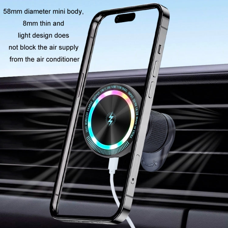Magsafe 15W Magnetic Colorful Light Wireless Charging Mobile Phone Holder