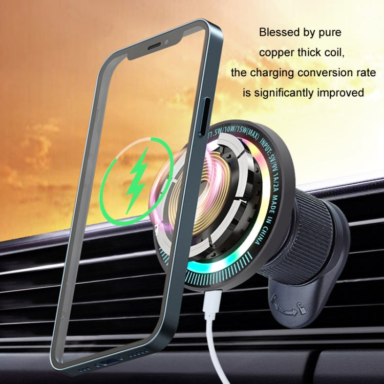 Magsafe 15W Magnetic Colorful Light Wireless Charging Mobile Phone Holder
