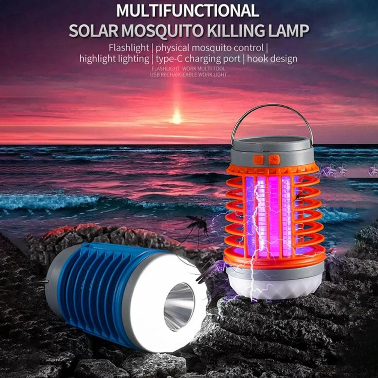 E-SMARTER W890-1 Solar LED Electric Shock Mosquito Light Outdoor USB Rechargeable Lighting Mosquito Trap