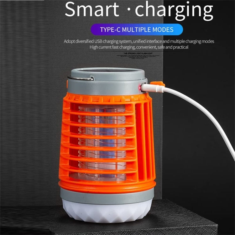E-SMARTER W890-1 Solar LED Electric Shock Mosquito Light Outdoor USB Rechargeable Lighting Mosquito Trap