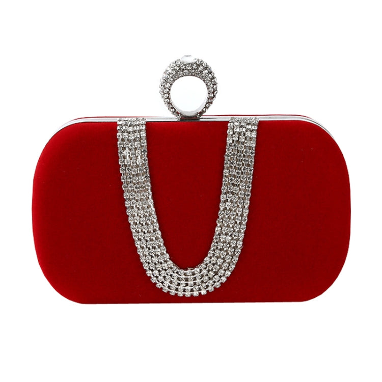 U-Shape Embellished Evening Bag Ladies Banquet Evening Clutch Bag