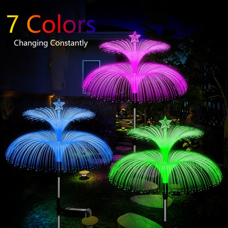 Solar Optical Fiber Jellyfish Lights Outdoor LED Waterproof Garden Decoration Ambiance Light