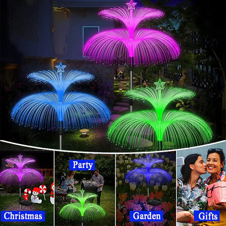 Solar Optical Fiber Jellyfish Lights Outdoor LED Waterproof Garden Decoration Ambiance Light