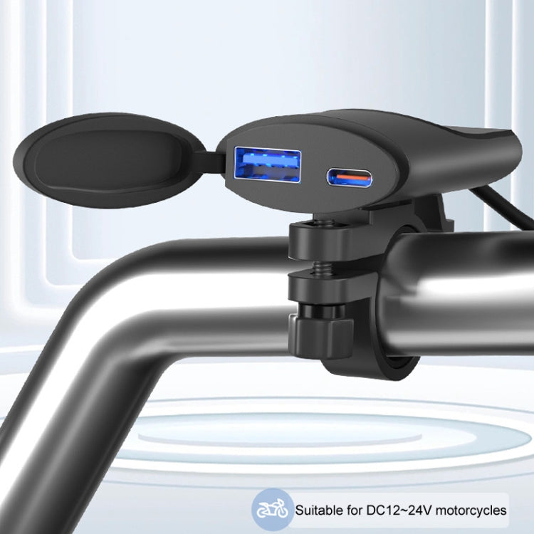 Fast Charging Dual-USB QC3.0 Motorcycle Cell Phone Charger