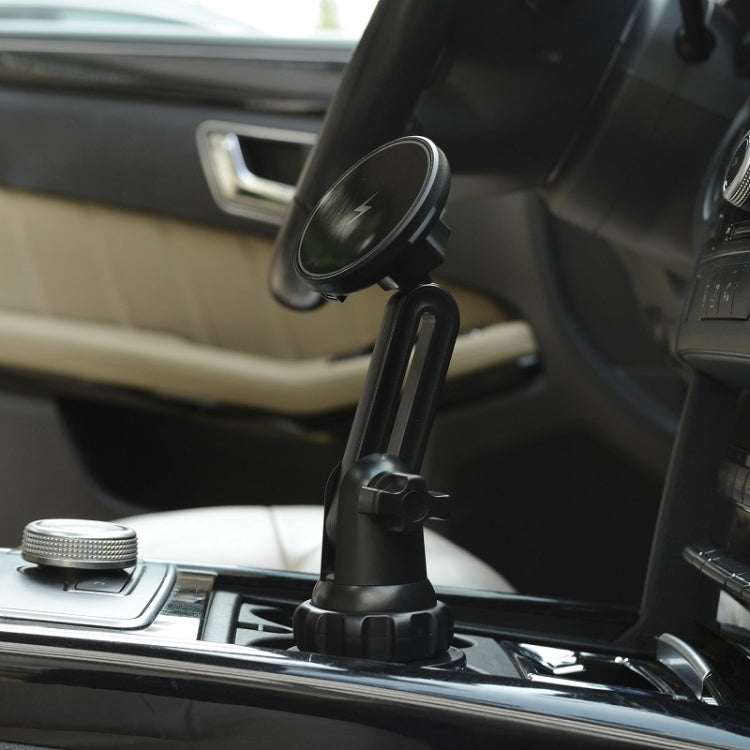 Car Water Cup Holder MagSafe Wireless Charging Bracket