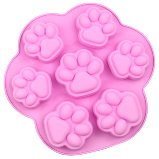 7 Cells Small and Large Cat Paw Silicone Cake Mould Cartoon DIY Handmade Essential Oil Soap Moulds