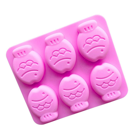 6 Grids Little Fish Shape Silicone Cake Mould Handmade Soap Mould