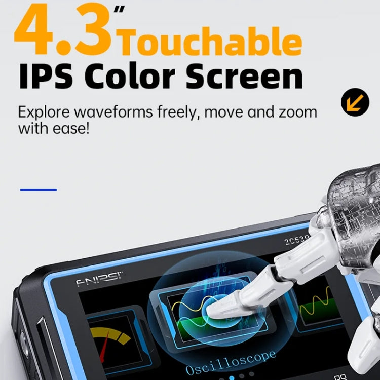 FNIRSI 2C53P Dual Channel Flat Panel Digital Oscilloscope Multimeter Signal Generator 3 In 1