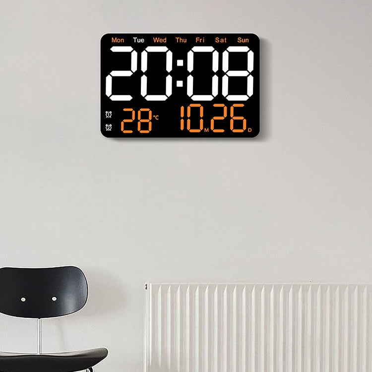 Multifunctional LED Digital Display Electronic Wall Clock Living Room Silent Alarm Clock