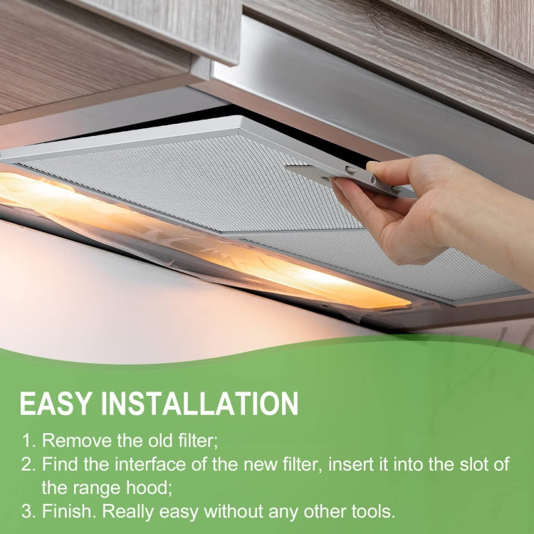 2pcs 10.2 x 12.5 Inch Range Hood Filter 5-Layer Aluminum Mesh Hood Grease Filter